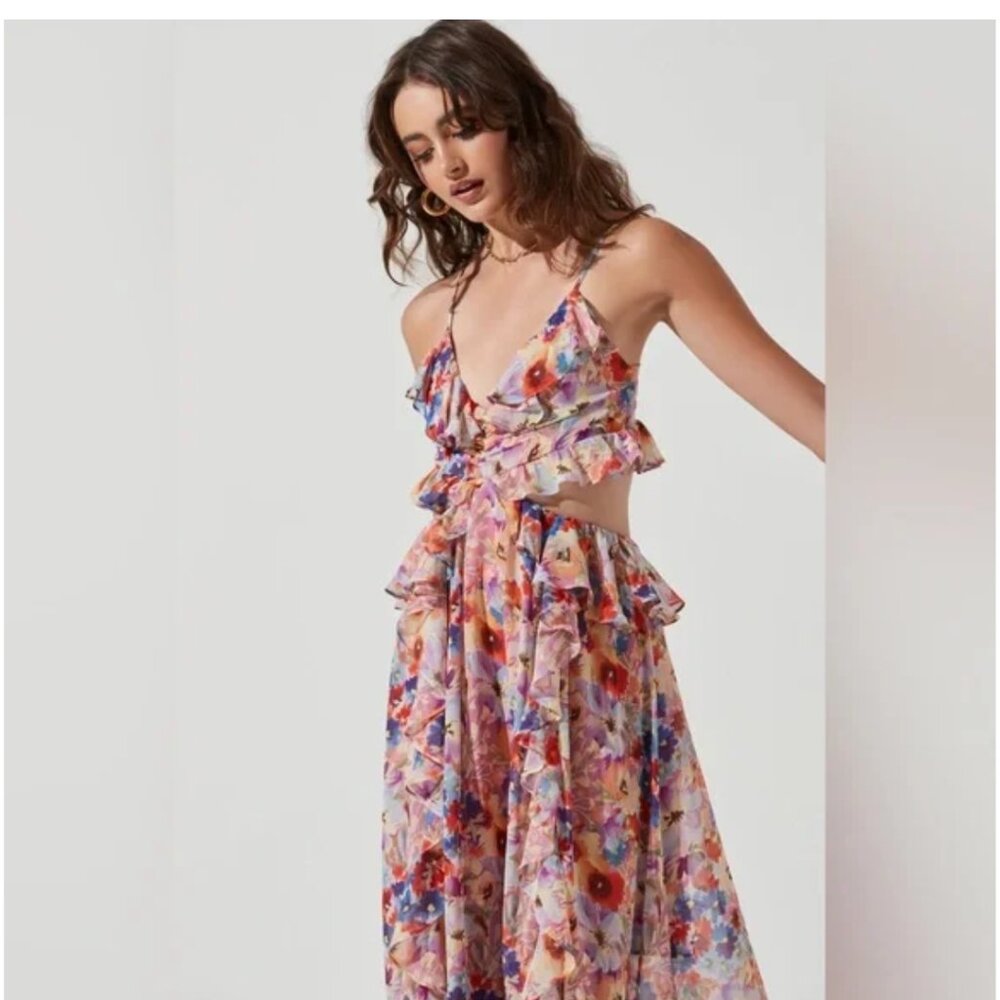 ASTR the Label - Palace Floral Cutout Maxi Dress - Picture 2 of 9